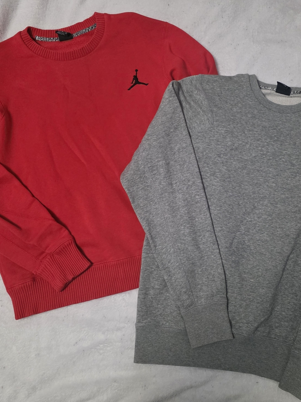 Jordan 1 Red & 1 Gray Men’s Crewneck Sweaters with Jumpman Logo